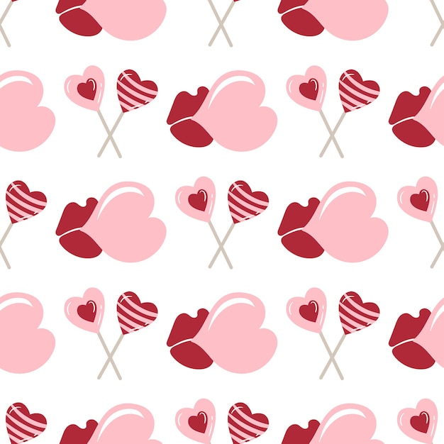 Vector valentines day seamless pattern heart