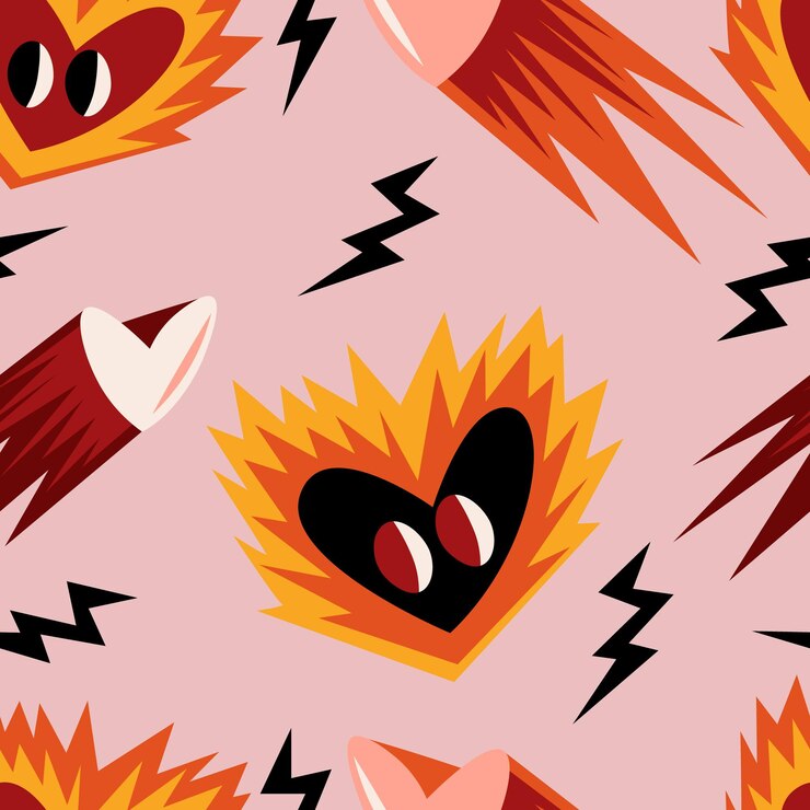Vector valentines day seamless pattern illustration