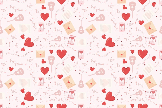 Vector valentines day seamless pattern