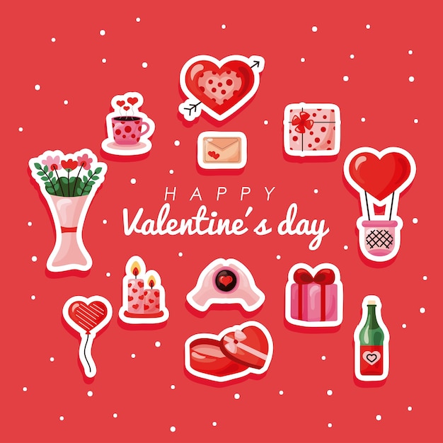 Valentines day twelve icons