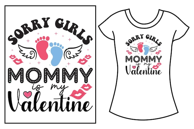 Vector valentines day typography gift t shirt design