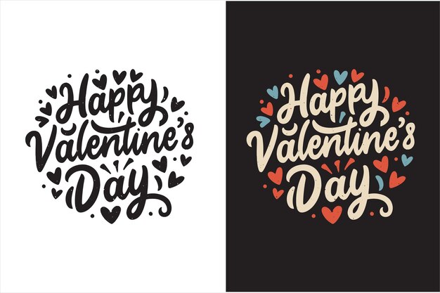 Вектор День святого валентина типография дизайн футболки для пары 14 февраля дизайн футболки дня святого валенмина