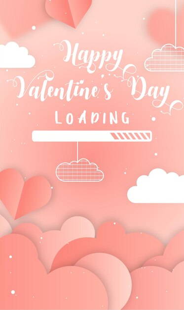 Vector valentines day vector background template with hearts