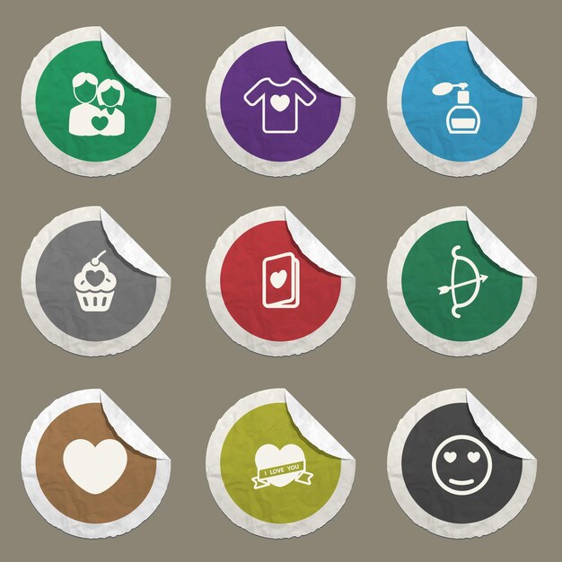 Valentines day  vector icons for web sites and user interface