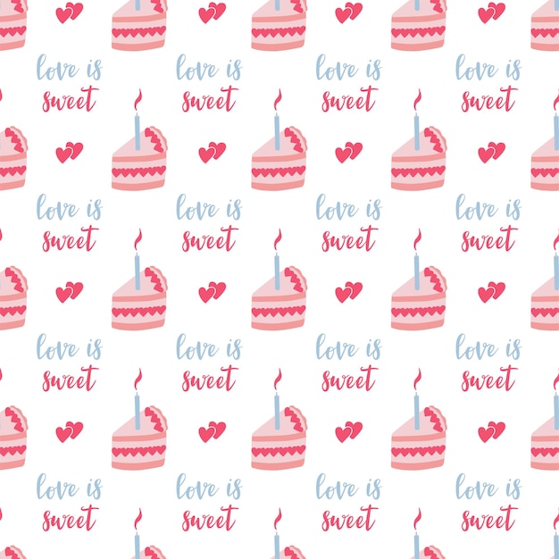 Valentines day vector seamless pattern