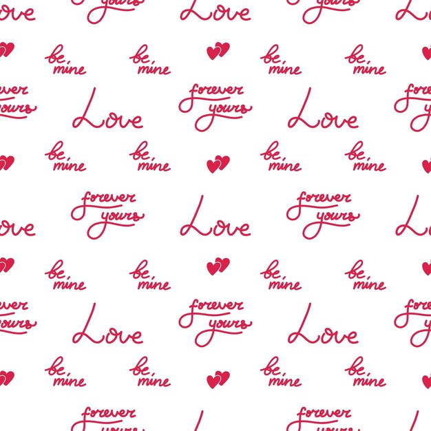 Valentines day vector seamless pattern