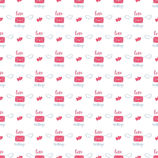 Valentines day vector seamless pattern