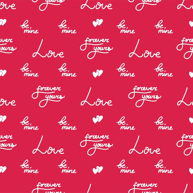 Valentines day vector seamless pattern