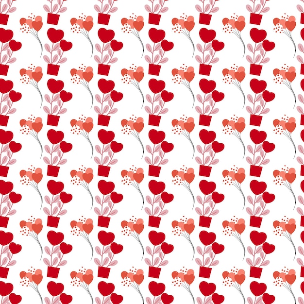 Valentines floral seamless pattern design