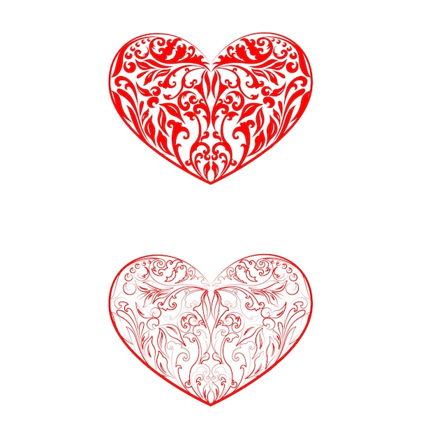 Valentines hearts set