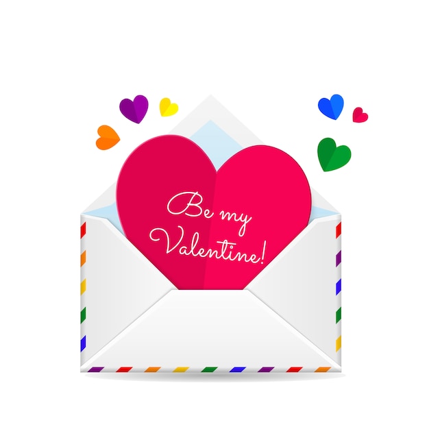 Vector valentines lgbt card