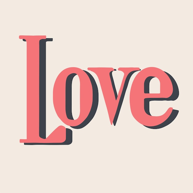 Vector valentines love typography font artwork for tshirt design and romantic lettering