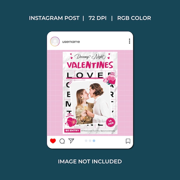 valentines party socials media