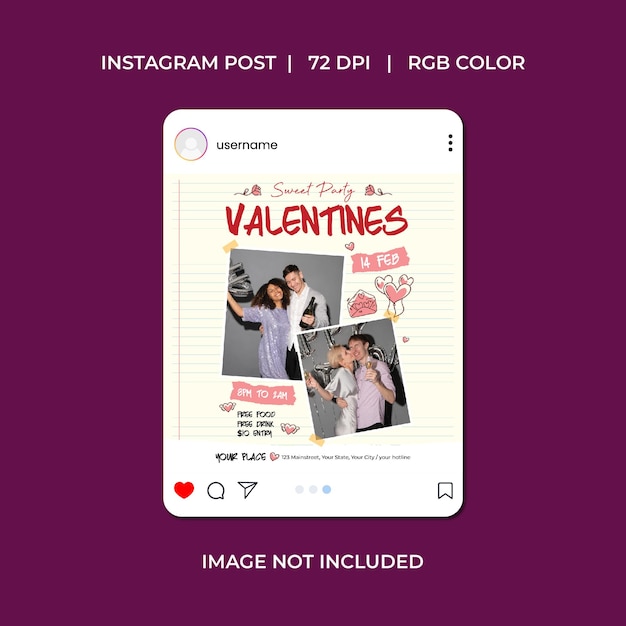 Valentines Party Socials Media