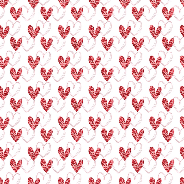 Valentines seamless pattern with hearts