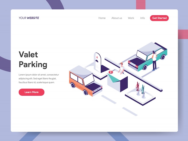 Valet Parking landing page