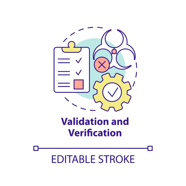 Validation and verification concept icon