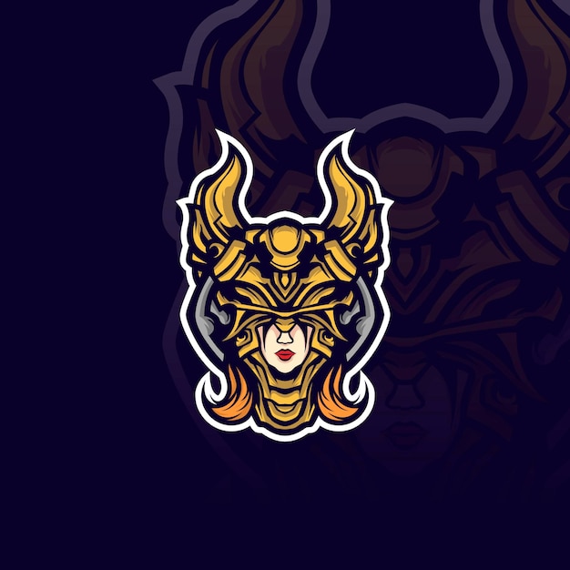 Vector valkyrie mascot illustration