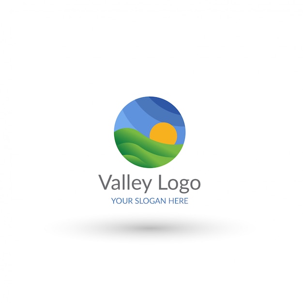 Vettore modello logo valle