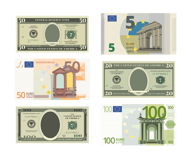 Valse dollars en euro's.