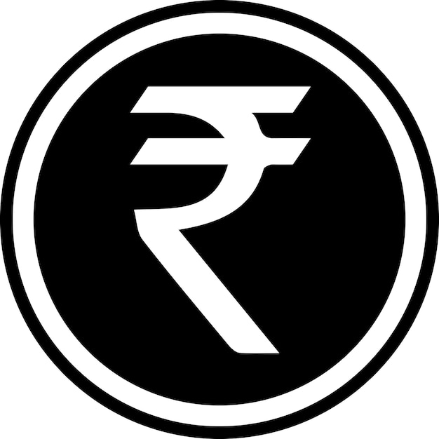 Valutasymbool India Indiase rupee vector rupee teken INR