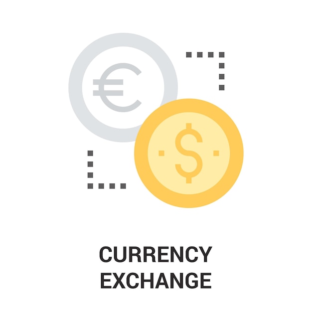 Valutawissel pictogram concept