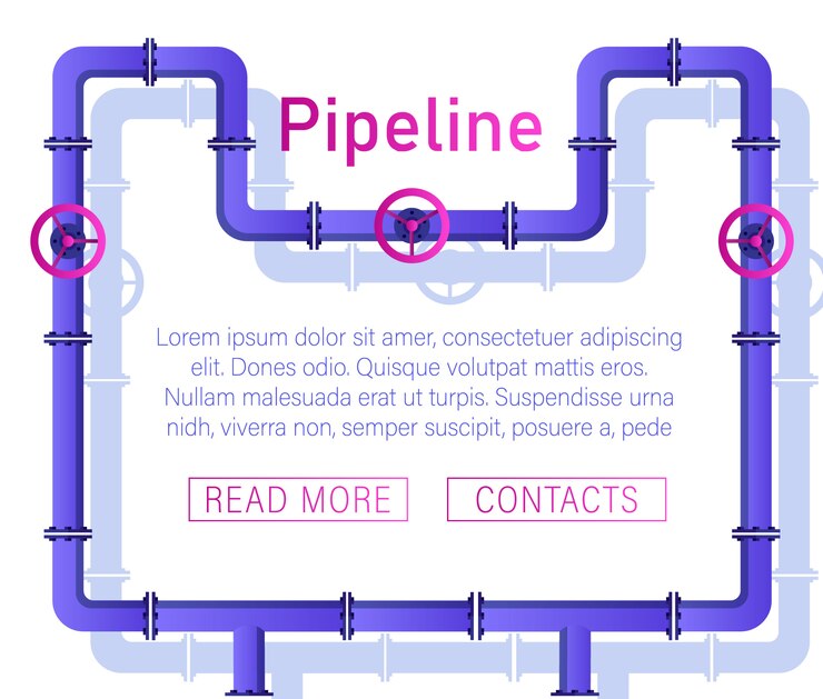 Vector valve, pipe connectors, meters, pipe details vector set.