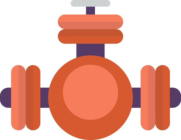 Vector valve for plumbing illustration in minimal style