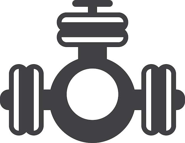 Valve for plumbing illustration in minimal style