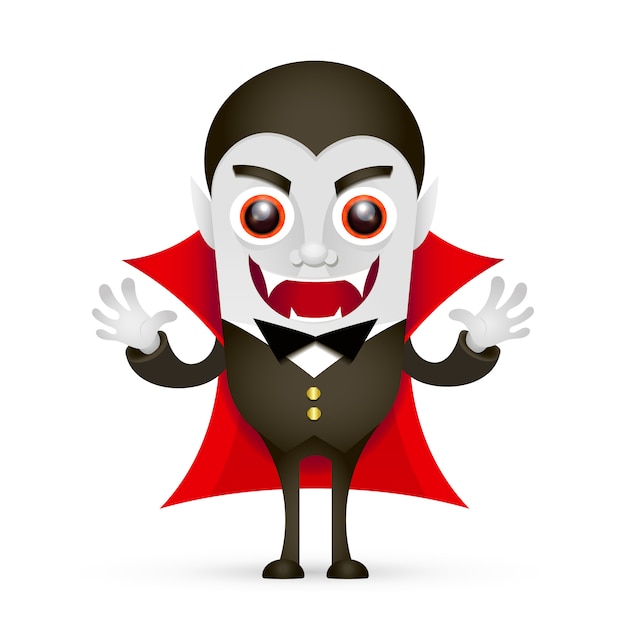 Vector vampier of dracula op witte achtergrond