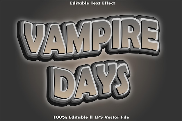 Effetto di testo modificabile vampire days