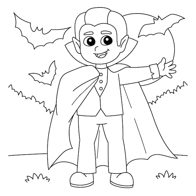 cute vampire coloring pages