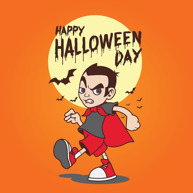 Illustrazione vettoriale di halloween vampiro