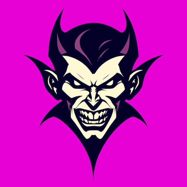 vampire head vector character design