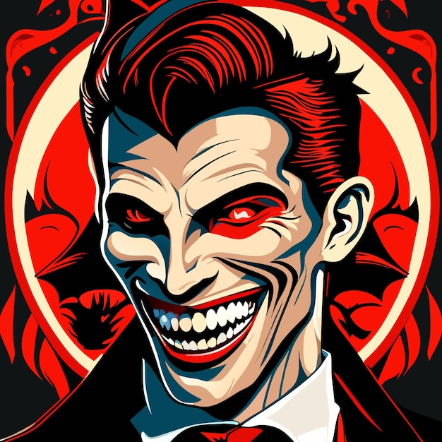 Vettore illustrazione del sorriso del vampiro