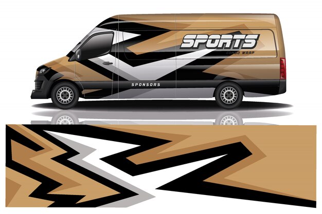 van auto sticker wrap illustratie