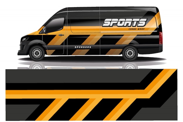 van auto sticker wrap illustratie