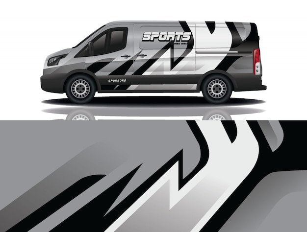 Van auto sticker wrap illustratie