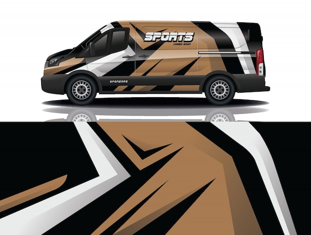 Van auto sticker wrap illustratie