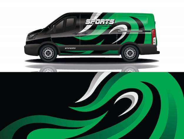 Van auto sticker wrap illustratie