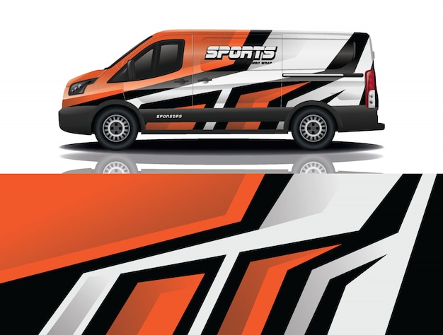 van auto sticker wrap illustratie