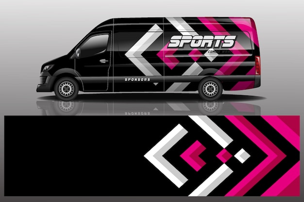 Van auto sticker wrap illustratie