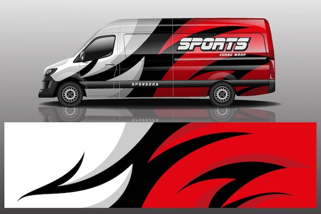 Van auto sticker wrap illustratie