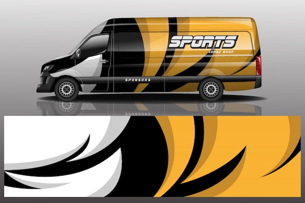 Van auto sticker wrap illustratie