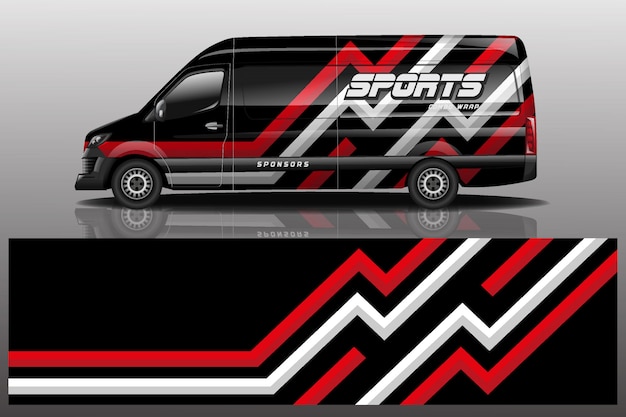 Van auto sticker wrap illustratie