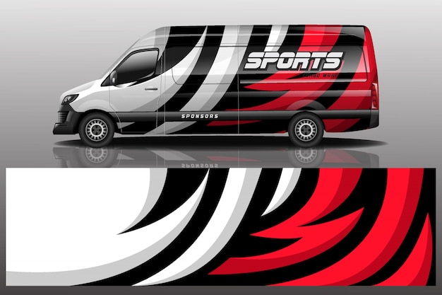 Van auto sticker wrap illustratie