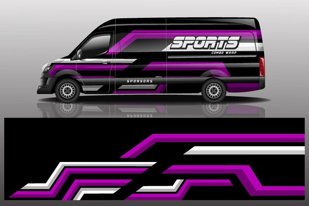 Van auto sticker wrap illustratie