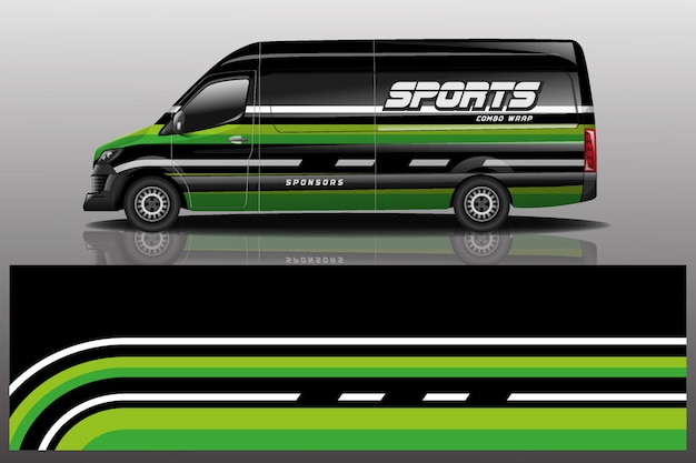 Vector van auto sticker wrap illustratie