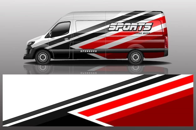 Van auto sticker wrap illustratie