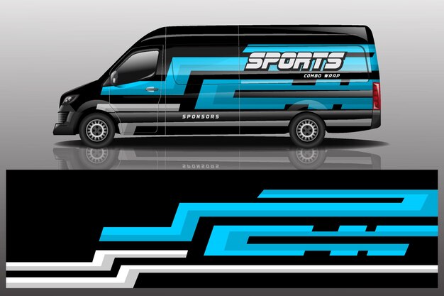 Van auto sticker wrap illustratie